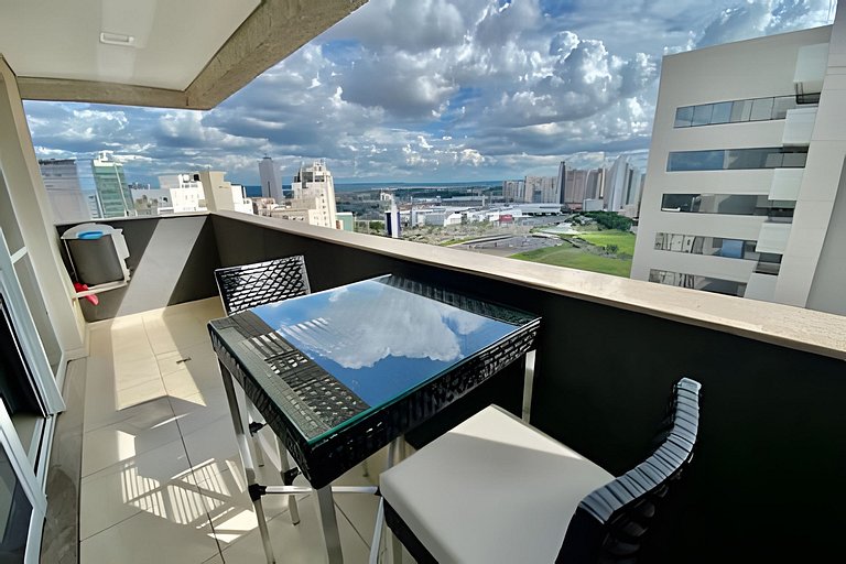 Hospedagem incrível com Vista no Jardim Goiás Flamboyant